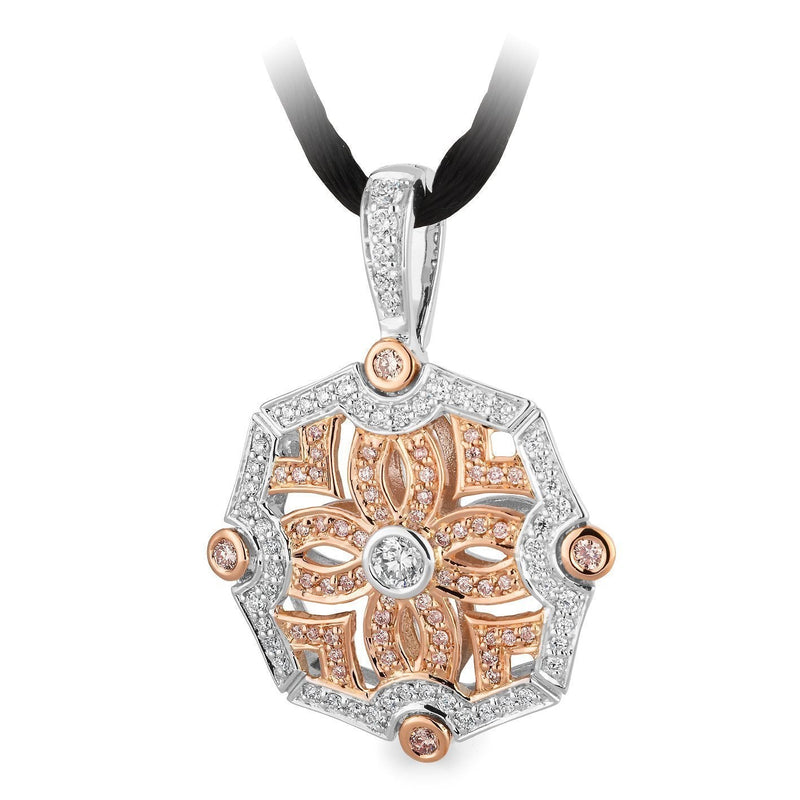 0.76ct Pink Diamond Pendant in 9ct Rose & White Gold