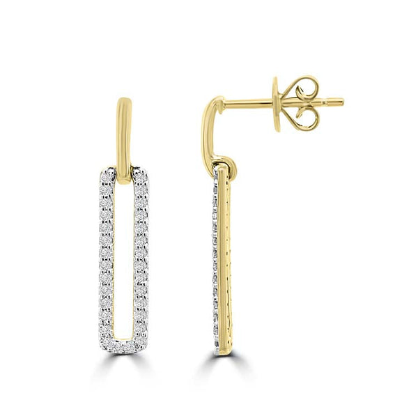 Diamond Stud Earrings with 0.274ct Diamonds in 9ct Yellow Gold