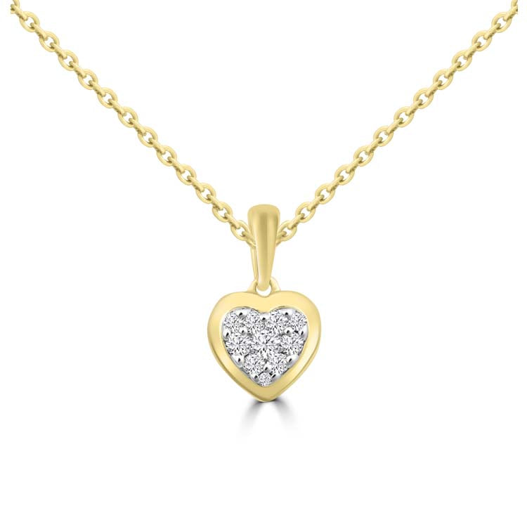 Diamond Necklace 40-45cm with 0.187ct Diamonds in 9ct Yellow Gold