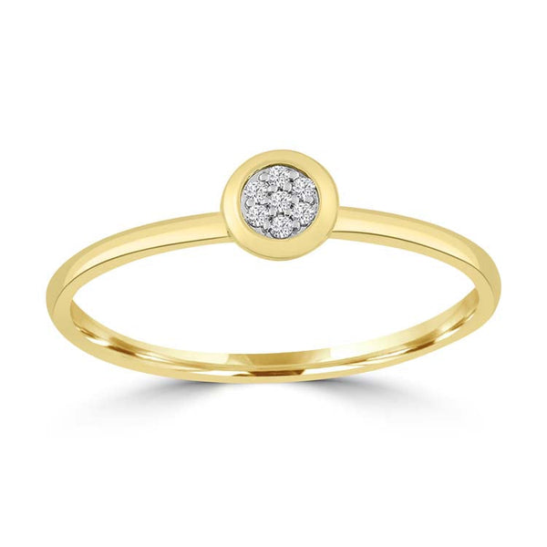 Diamond Ring with 0.03ct Diamonds in 9ct Yellow Gold