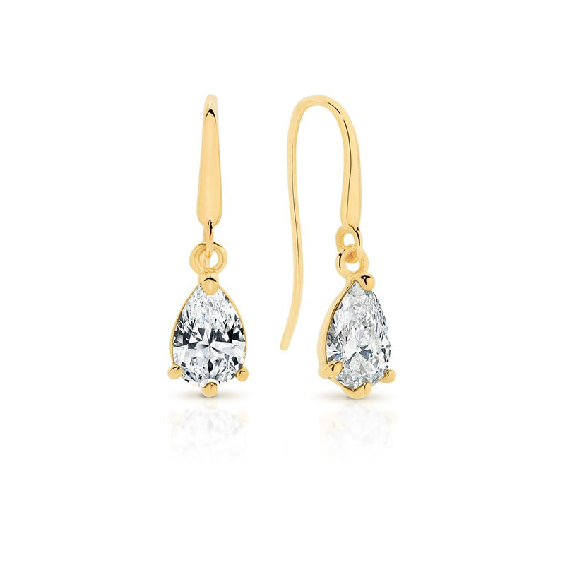 9ct gold cubic zirconia earrings