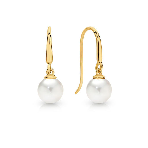 9ct gold freshwater pearl earrings