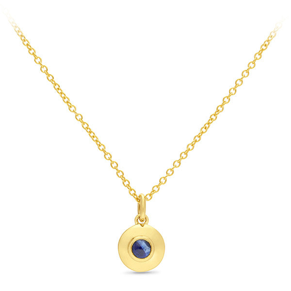 0.16ct Sapphire Pendant in 9ct Yellow Gold