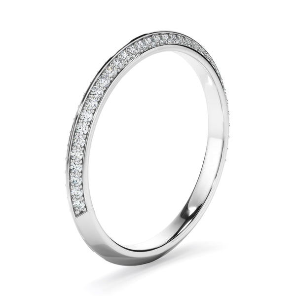 Diamond Knife Edge Wedding Ring