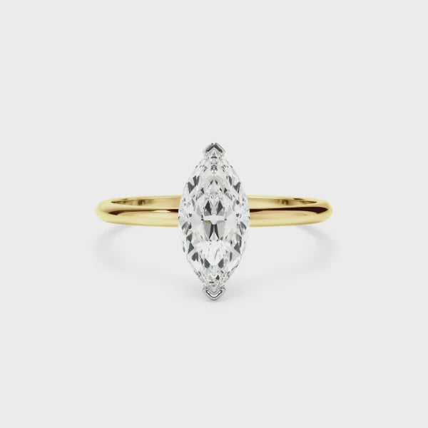 Marquise Cut Diamond Solitaire Engagement Ring