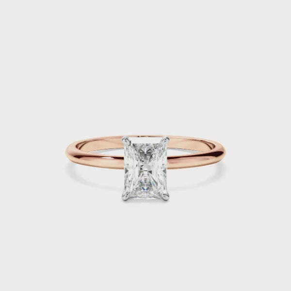 Radiant Cut Diamond Solitaire Engagement Ring