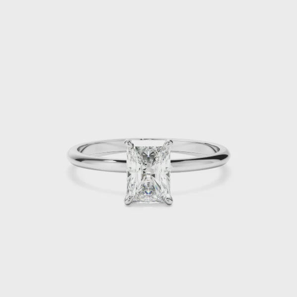 Radiant Cut Diamond Solitaire Engagement Ring