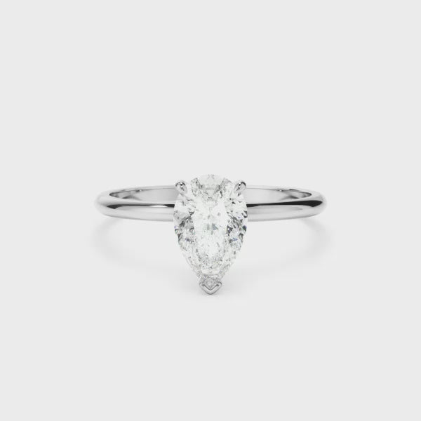 Pear Cut Diamond Soliatire Engagement Ring