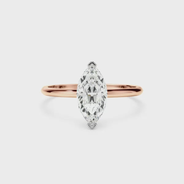 Marquise Cut Diamond Solitaire Engagement Ring