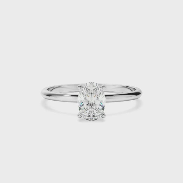 Oval Cut Diamond Solitaire Engagement Ring