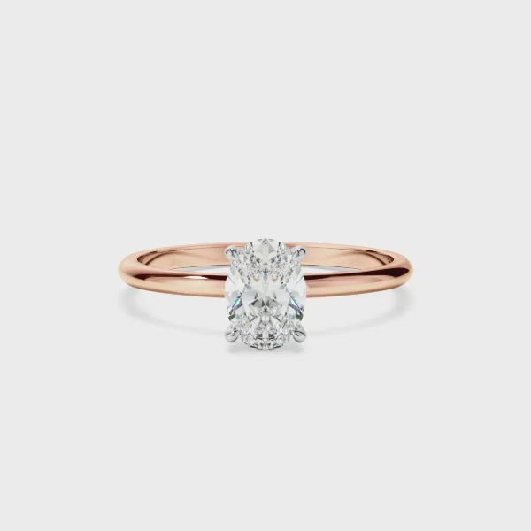 Oval Cut Diamond Solitaire Engagement Ring