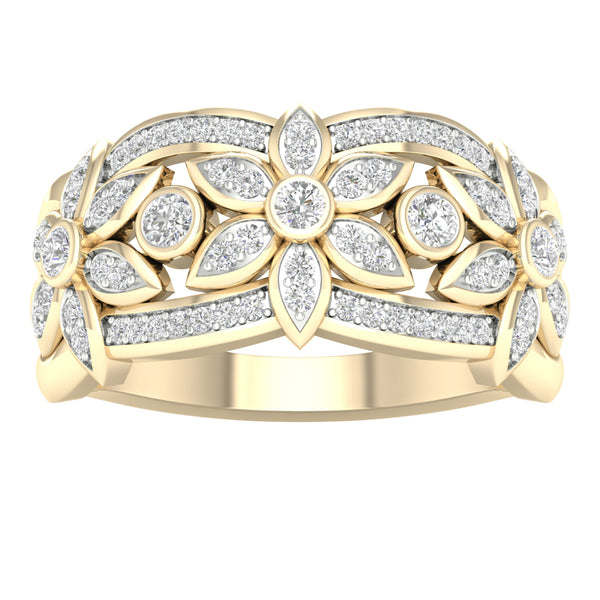 9ct Yellow Gold 0.33ct Diamond Ring