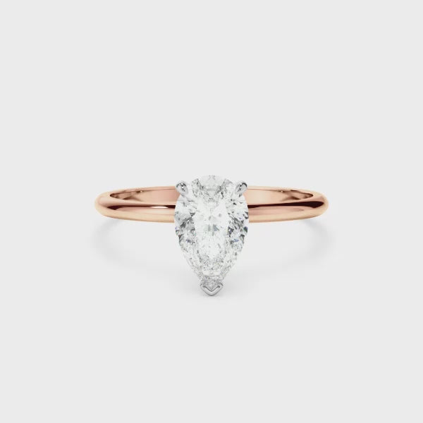 Pear Cut Diamond Soliatire Engagement Ring