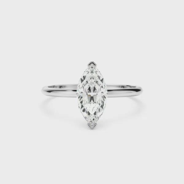 Marquise Cut Diamond Solitaire Engagement Ring