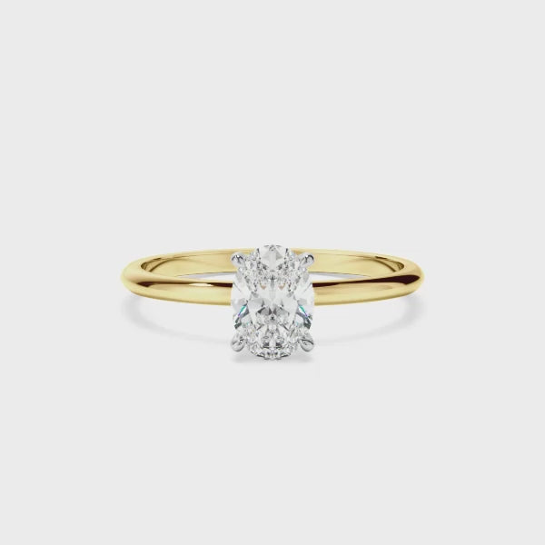 Oval Cut Diamond Solitaire Engagement Ring