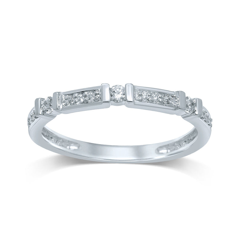 9ct White Gold 0.151ct Diamond Ring